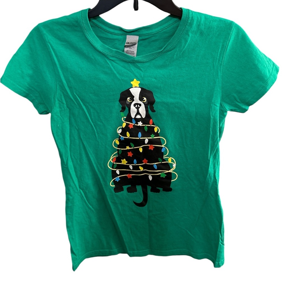 Christmas dog tshirt